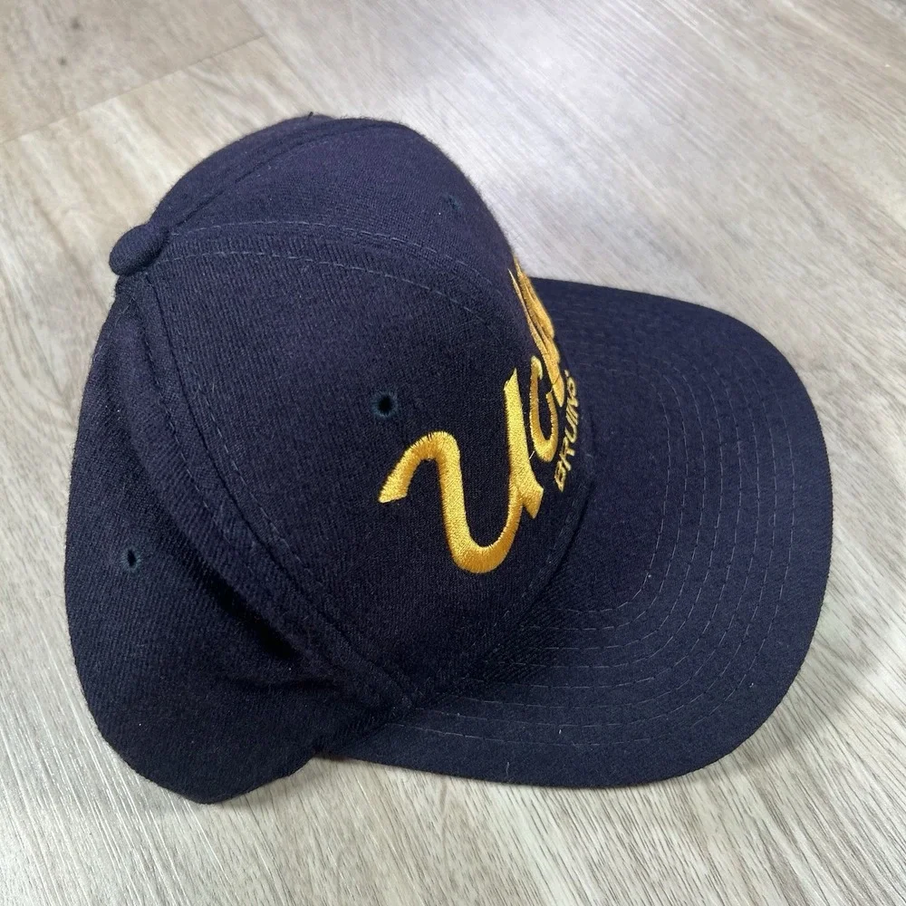 VTG Sports Specialties UCLA Bruins Script Snapback Hat College Navy Blue Wool